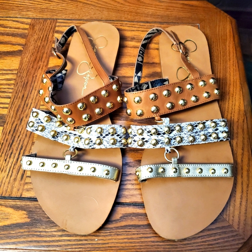 Jessica Simpson flat sandals with studs